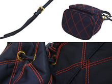 Load image into Gallery viewer, PRADA プラダ ショルダーバッグ 巾着 チェック ナイロン トライアングルロゴ CO190 ゴールド金具 美品 中古 56160