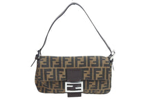 画像をギャラリービューアに読み込む, FENDI フェンディ ズッカ柄 マンマバケット ショルダーバッグ ワンショルダー ブラウン アクセサリーポーチ 美品 中古 56166