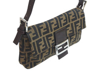 画像をギャラリービューアに読み込む, FENDI フェンディ ズッカ柄 マンマバケット ショルダーバッグ ワンショルダー ブラウン アクセサリーポーチ 美品 中古 56166