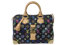 画像をギャラリービューアに読み込む, 極美品 LOUIS VUITTON ルイヴィトン ハンドバッグ スピーディ 30 M92642 PVC マルチカラー ブラック モノグラム ゴールド金具 中古 56168