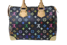 画像をギャラリービューアに読み込む, 極美品 LOUIS VUITTON ルイヴィトン ハンドバッグ スピーディ 30 M92642 PVC マルチカラー ブラック モノグラム ゴールド金具 中古 56168