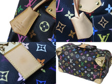 画像をギャラリービューアに読み込む, 極美品 LOUIS VUITTON ルイヴィトン ハンドバッグ スピーディ 30 M92642 PVC マルチカラー ブラック モノグラム ゴールド金具 中古 56168