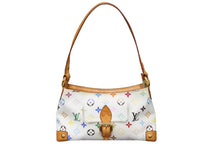 Load image into Gallery viewer, LOUIS VUITTON ルイヴィトン × 村上隆 モノグラムマルチ ホワイト ショルダーバッグ エライザ M40098 美品 中古 56170