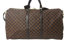 画像をギャラリービューアに読み込む, 極美品 LOUIS VUITTON ルイヴィトン ボストンバッグ N41414 キーポルバンドリエール55 ダミエエベヌ ゴールド金具 中古 56172