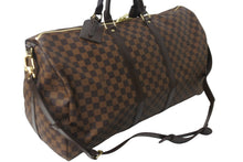 画像をギャラリービューアに読み込む, 極美品 LOUIS VUITTON ルイヴィトン ボストンバッグ N41414 キーポルバンドリエール55 ダミエエベヌ ゴールド金具 中古 56172
