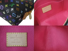 画像をギャラリービューアに読み込む, 新品同様 LOUIS VUITTON ルイヴィトン × 村上隆 ポーチ ポシェットコスメティック M47355 ブラック マルチカラー 中古 56173
