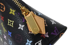 画像をギャラリービューアに読み込む, 新品同様 LOUIS VUITTON ルイヴィトン × 村上隆 ポーチ ポシェットコスメティック M47355 ブラック マルチカラー 中古 56173