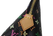 画像をギャラリービューアに読み込む, 新品同様 LOUIS VUITTON ルイヴィトン × 村上隆 ポーチ ポシェットコスメティック M47355 ブラック マルチカラー 中古 56173