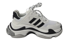 画像をギャラリービューアに読み込む, BALENCIAGA バレンシアガ スニーカー トリプルS トレーナー adidasコラボ サイズ37 ホワイト ブラック 712821W2ZB1 美品 中古 56174