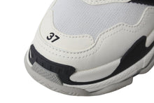 画像をギャラリービューアに読み込む, BALENCIAGA バレンシアガ スニーカー トリプルS トレーナー adidasコラボ サイズ37 ホワイト ブラック 712821W2ZB1 美品 中古 56174