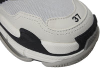 画像をギャラリービューアに読み込む, BALENCIAGA バレンシアガ スニーカー トリプルS トレーナー adidasコラボ サイズ37 ホワイト ブラック 712821W2ZB1 美品 中古 56174