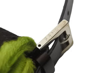 画像をギャラリービューアに読み込む, FENDI フェンディ ショルダーバッグ マンマバケット 2283-26424-008 ハラコ レザー グリーン シルバー金具 美品 中古 56187