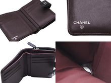 画像をギャラリービューアに読み込む, CHANEL シャネル 二つ折り財布 マトラッセ ラムスキン 17番台 ブラック シルバー金具 良品 中古 56188