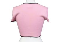 画像をギャラリービューアに読み込む, CHANEL シャネル 半袖Ｔシャツ チビT ココマークボタン PO5191V00233 95P ピンク ブラック サイズ38 中古 56196