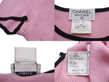 画像をギャラリービューアに読み込む, CHANEL シャネル 半袖Ｔシャツ コマーク トップス ヴィンテージ 95P ピンク コットン サイズ38 P05191V00233 美品 中古 56197
