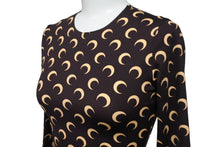 画像をギャラリービューアに読み込む, MARINE SERRE BORDERLINE マリーンセル 長袖Ｔシャツ Crescent Moon トップス ブラウン 月 XS 美品 中古 56215