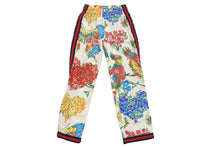 画像をギャラリービューアに読み込む, GUCCI グッチ パンツ シルクパンツ サイドライン フラワープリント マルチカラー 454012 サイズ36 美品 中古 56219