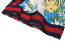 画像をギャラリービューアに読み込む, GUCCI グッチ パンツ シルクパンツ サイドライン フラワープリント マルチカラー 454012 サイズ36 美品 中古 56219