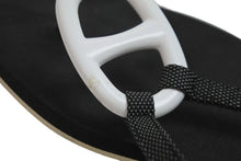 Load image into Gallery viewer, HERMES エルメス サンダル ビーチサンダル カラネラ シェーヌダンクル ラバー レディース ブラック 美品 中古 56220