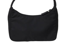 Load image into Gallery viewer, PRADA プラダ ハンドバッグ ワンショルダー MV515 ホーボー ミニバッグ 三角ロゴ ブラック シルバー金具 美品 中古 56234