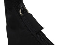 Load image into Gallery viewer, PRADA プラダ ハンドバッグ ワンショルダー MV515 ホーボー ミニバッグ 三角ロゴ ブラック シルバー金具 美品 中古 56234