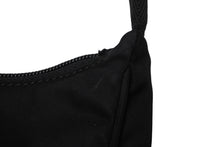 Load image into Gallery viewer, PRADA プラダ ハンドバッグ ワンショルダー MV515 ホーボー ミニバッグ 三角ロゴ ブラック シルバー金具 美品 中古 56234