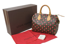 画像をギャラリービューアに読み込む, LOUIS VUITTON ルイヴィトン ハンドバッグ スピーディー25 モノグラム・チェリー M95009 村上隆 ゴールド金具 美品 中古 56235