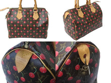 画像をギャラリービューアに読み込む, LOUIS VUITTON ルイヴィトン ハンドバッグ スピーディー25 モノグラム・チェリー M95009 村上隆 ゴールド金具 美品 中古 56235
