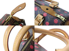 画像をギャラリービューアに読み込む, LOUIS VUITTON ルイヴィトン ハンドバッグ スピーディー25 モノグラム・チェリー M95009 村上隆 ゴールド金具 美品 中古 56235