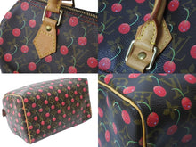 画像をギャラリービューアに読み込む, LOUIS VUITTON ルイヴィトン ハンドバッグ スピーディー25 モノグラム・チェリー M95009 村上隆 ゴールド金具 美品 中古 56235