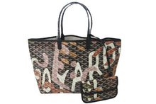 画像をギャラリービューアに読み込む, 新品同様 GOYARD ゴヤール トートバッグ サン ルイPMレターズカモフラージュ PVCコーティングキャンバス シルバー金具 中古 56239