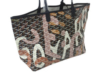 画像をギャラリービューアに読み込む, 新品同様 GOYARD ゴヤール トートバッグ サン ルイPMレターズカモフラージュ PVCコーティングキャンバス シルバー金具 中古 56239