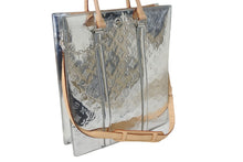 画像をギャラリービューアに読み込む, LOUIS VUITTON ルイヴィトン トートバッグ サックプラ LV MIRROR MIRROR メタリック M45884 シルバー金具 美品 中古 56242