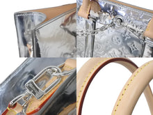 画像をギャラリービューアに読み込む, LOUIS VUITTON ルイヴィトン トートバッグ サックプラ LV MIRROR MIRROR メタリック M45884 シルバー金具 美品 中古 56242