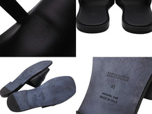 Load image into Gallery viewer, HERMES エルメス ケリーレザーサンダル ガブリエル カーフスキン メタル ブラック サイズ43 メンズ 美品 中古 56248