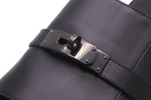 Load image into Gallery viewer, HERMES エルメス ケリーレザーサンダル ガブリエル カーフスキン メタル ブラック サイズ43 メンズ 美品 中古 56248