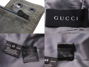 GUCCI グッチ シングルライダースジャケット ライダースジャケット スウェード 133592 XC053 美品 中古 56257 –  Casanova Vintage