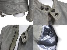 画像をギャラリービューアに読み込む, GUCCI グッチ シングルライダースジャケット ライダースジャケット スウェード 133592 XC053 美品 中古 56257