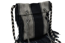 画像をギャラリービューアに読み込む, SAINT LAURENT PARIS サンローランパリ ショルダーバッグ アニタ キャンバス フリンジ 2015年SS ブラック ベージュ 美品 中古 56259