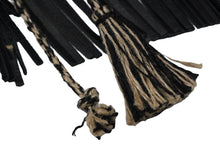 画像をギャラリービューアに読み込む, SAINT LAURENT PARIS サンローランパリ ショルダーバッグ アニタ キャンバス フリンジ 2015年SS ブラック ベージュ 美品 中古 56259