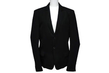 画像をギャラリービューアに読み込む, BALMAIN バルマン テーラード ジャケット ブラック アウター コットン T404 C117 サイズ46 美品 中古 56261