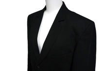 画像をギャラリービューアに読み込む, BALMAIN バルマン テーラード ジャケット ブラック アウター コットン T404 C117 サイズ46 美品 中古 56261