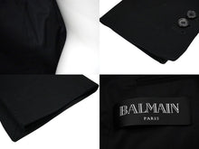 画像をギャラリービューアに読み込む, BALMAIN バルマン テーラード ジャケット ブラック アウター コットン T404 C117 サイズ46 美品 中古 56261