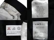 画像をギャラリービューアに読み込む, BALMAIN バルマン テーラード ジャケット ブラック アウター コットン T404 C117 サイズ46 美品 中古 56261