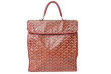 画像をギャラリービューアに読み込む, GOYARD ゴヤール リュック サンレジェ バックパック Saint Leger レッド シルバー金具 美品 中古 56268