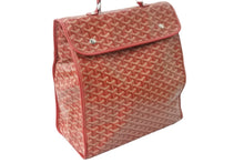 画像をギャラリービューアに読み込む, GOYARD ゴヤール リュック サンレジェ バックパック Saint Leger レッド シルバー金具 美品 中古 56268