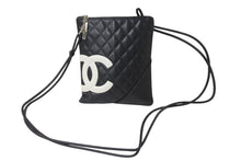 画像をギャラリービューアに読み込む, CHANEL シャネル ショルダーバッグ カンボンライン ココマーク 10番台 ブラック レザー シルバー金具 美品 中古 56273