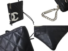 画像をギャラリービューアに読み込む, CHANEL シャネル ショルダーバッグ カンボンライン ココマーク 10番台 ブラック レザー シルバー金具 美品 中古 56273