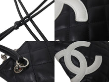 画像をギャラリービューアに読み込む, CHANEL シャネル ショルダーバッグ カンボンライン ココマーク 10番台 ブラック レザー シルバー金具 美品 中古 56273