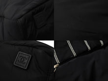 画像をギャラリービューアに読み込む, CHANEL シャネル スポーツライン 2WAYボストンバッグ 10番台 A32808 ナイロン ブラック ホワイト 美品 中古 56291